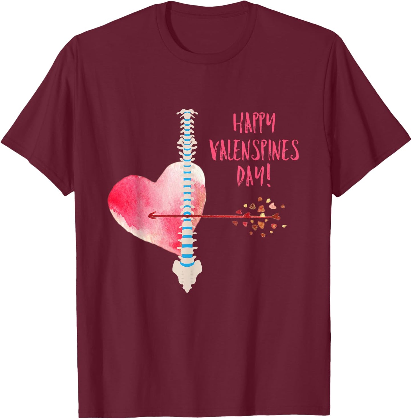Chiropractic Valentines Day T-Shirt - T-Shirt | Maroon