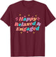 Happy Relaxed & Engaged, Fiancée Fiance Couple Engaged T-Shirt - T-Shirt | Maroon