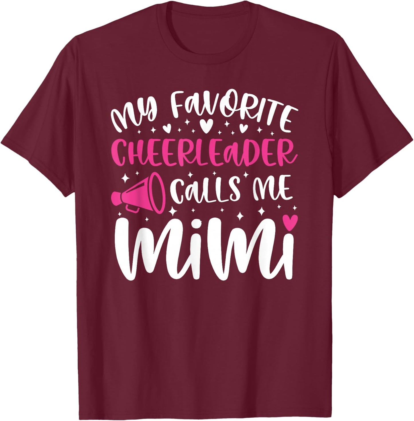 Proud Cheer Mimi Grandma Of A Cheerleader Mimi T-Shirt - T-Shirt | Maroon