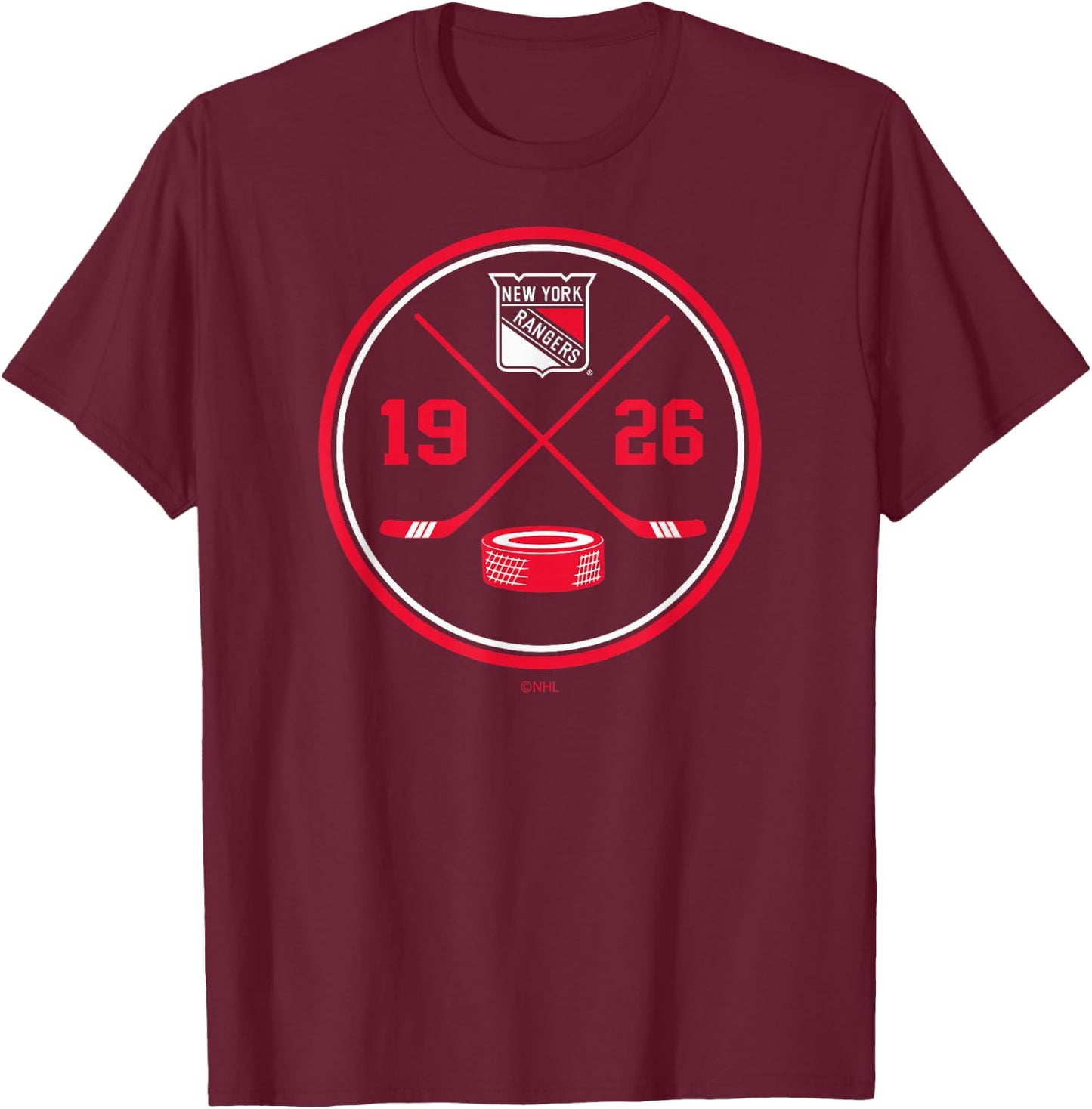 New York Rangers Prize Royal Officially Licensed T-Shirt - T-Shirt | Maroon