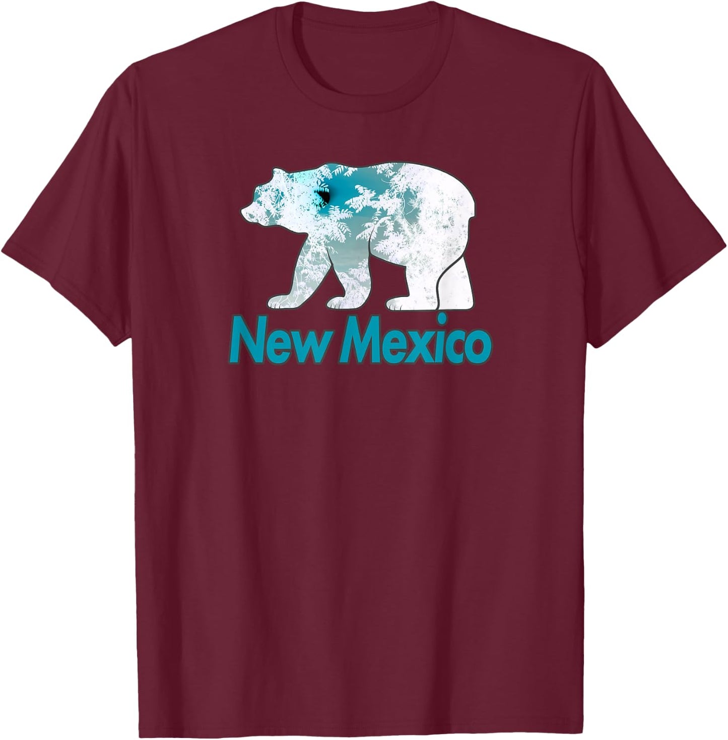New Mexico State Retro Vintage Outdoors & NM Mountains T-Shirt - T-Shirt | Maroon