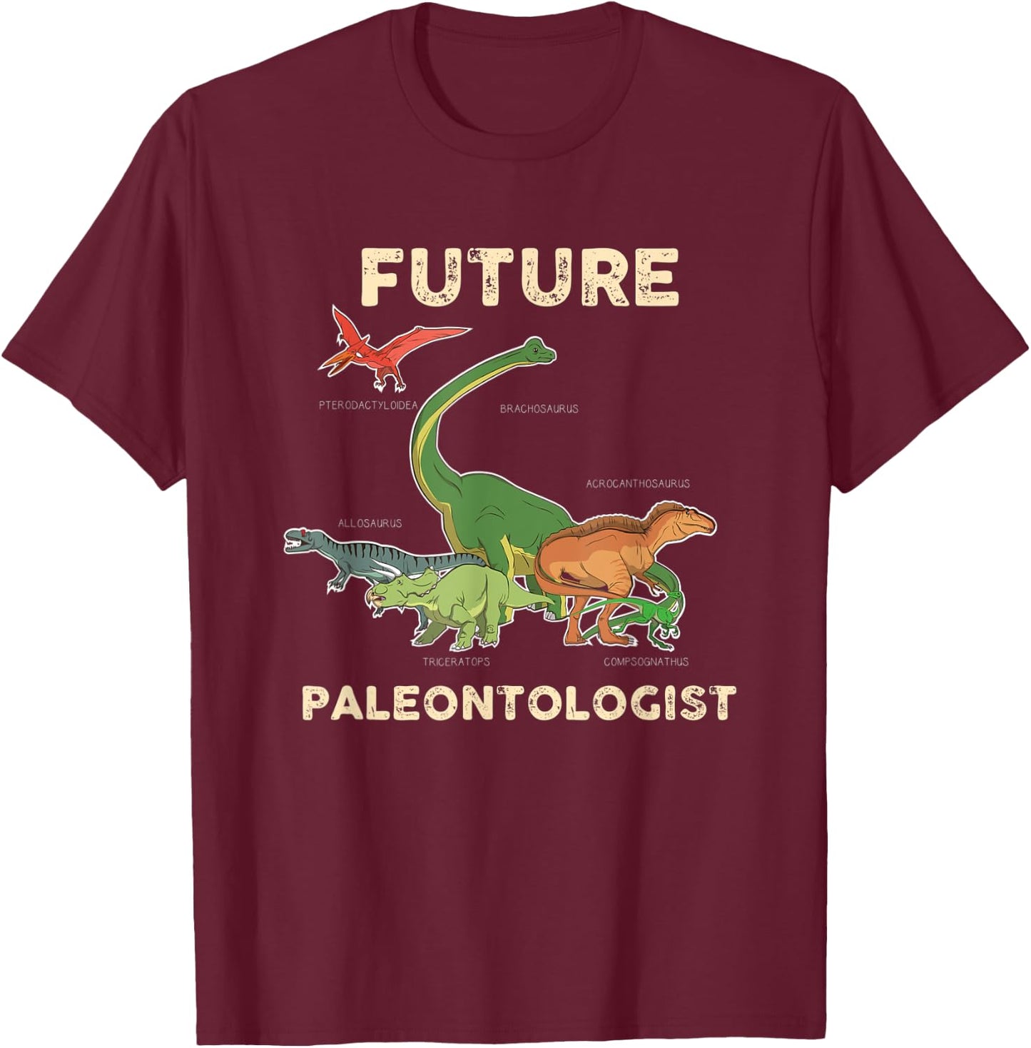 Future Paleontologist Shirt - Fossils Kids & Students Gift T-Shirt - T-Shirt | Maroon