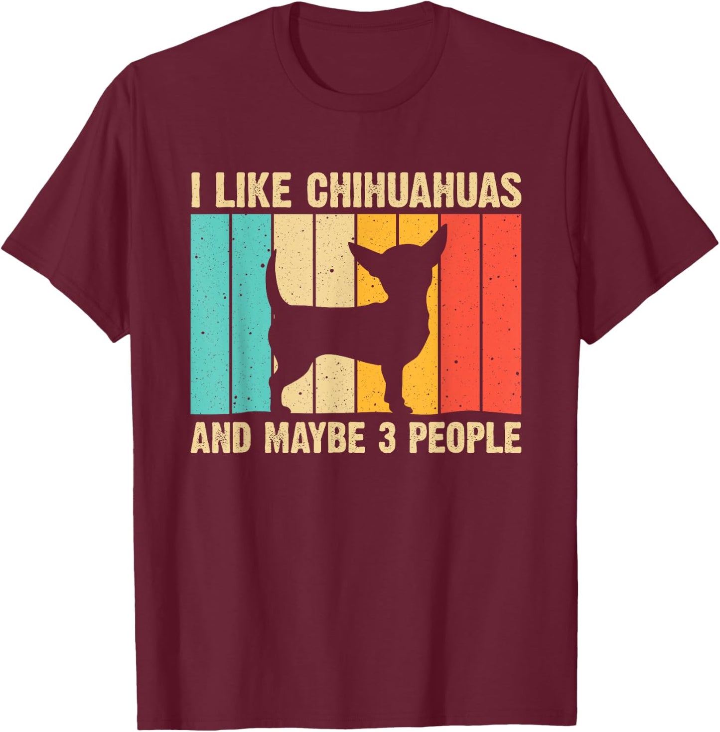 Cute Chihuahua Design Kids Men Pet Puppy Lovers T-Shirt - T-Shirt | Maroon