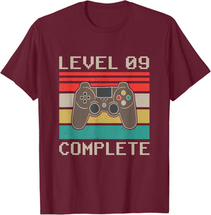 Level 9 Complete 9th Funny Wedding Anniversary For Couples T-Shirt - T-Shirt | Maroon
