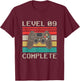 Level 9 Complete 9th Funny Wedding Anniversary For Couples T-Shirt - T-Shirt | Maroon