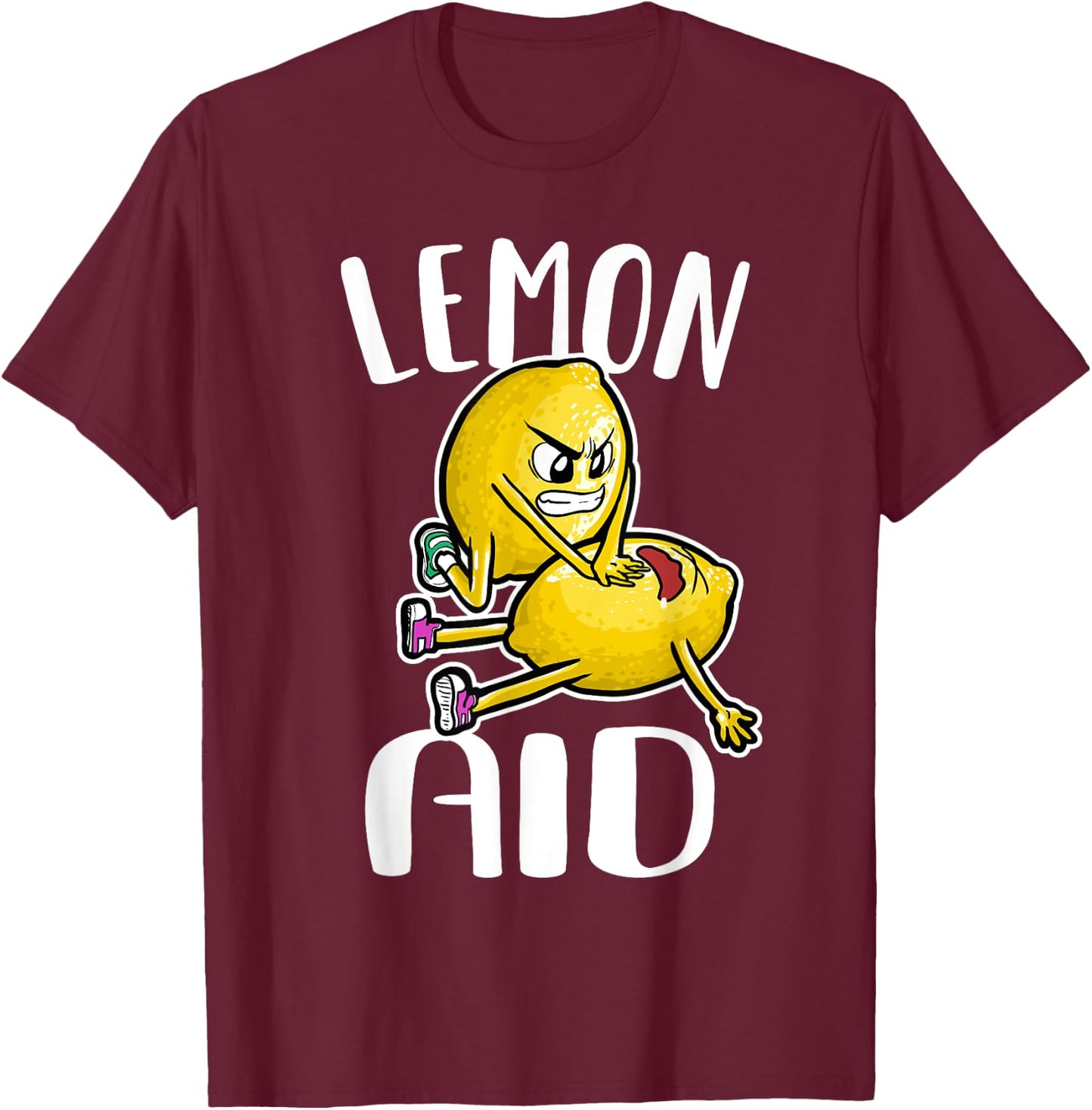 Lemon Aid Lemon First Aid Lemons T-Shirt - T-Shirt | Maroon
