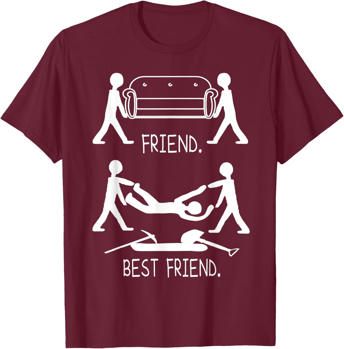 Cool Friend vs Bestie and besties Day Cool Besties T-Shirt - T-Shirt | Maroon