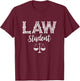 Law Student Lawyer Law Firm Lawyers Advocate Attorney T-Shirt - T-Shirt | Maroon