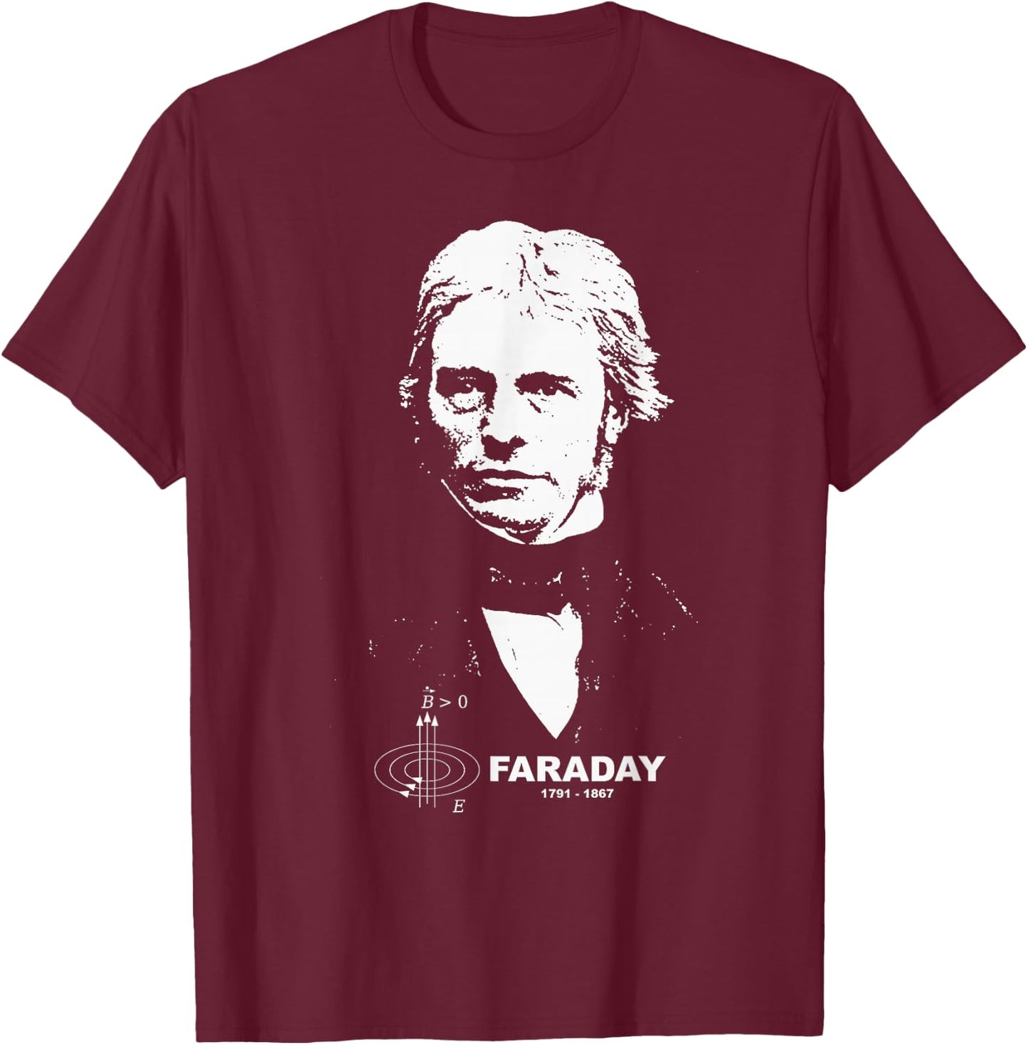 Michael Faraday | Electromagnetic Induction T-Shirt - T-Shirt | Maroon