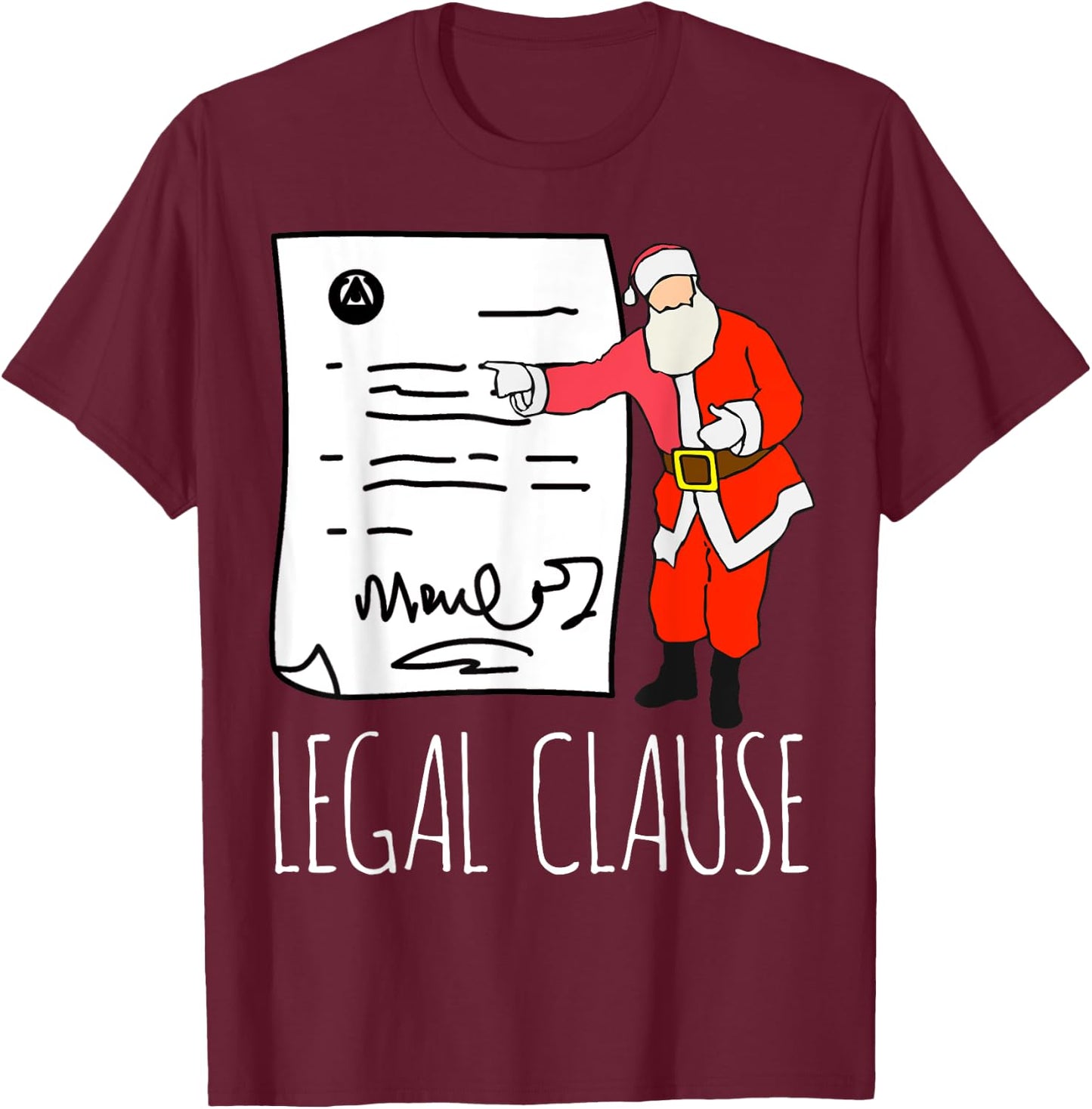 Funny Lawyer Christmas Gift I Legal Xmas T-Shirt - T-Shirt | Maroon