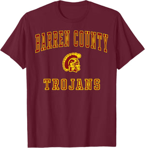 Barren County High School Trojans C1 T-Shirt - T-Shirt | Maroon