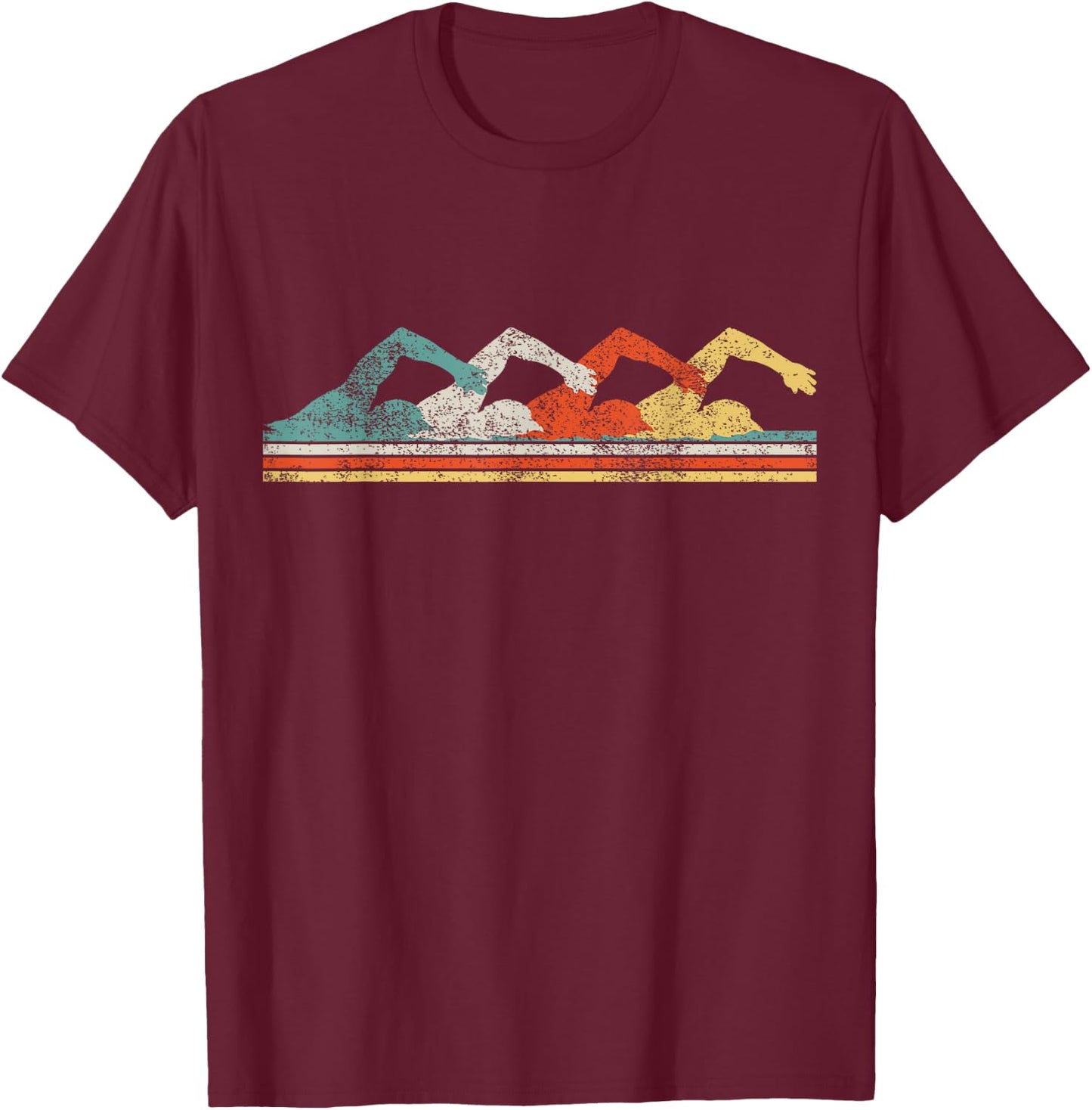Swimming Swimmer T-Shirt - T-Shirt | Maroon