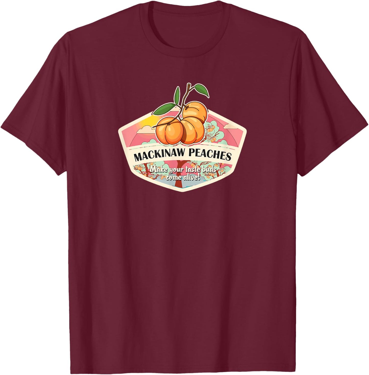 Mackinaw Peaches T-Shirt - T-Shirt | Maroon