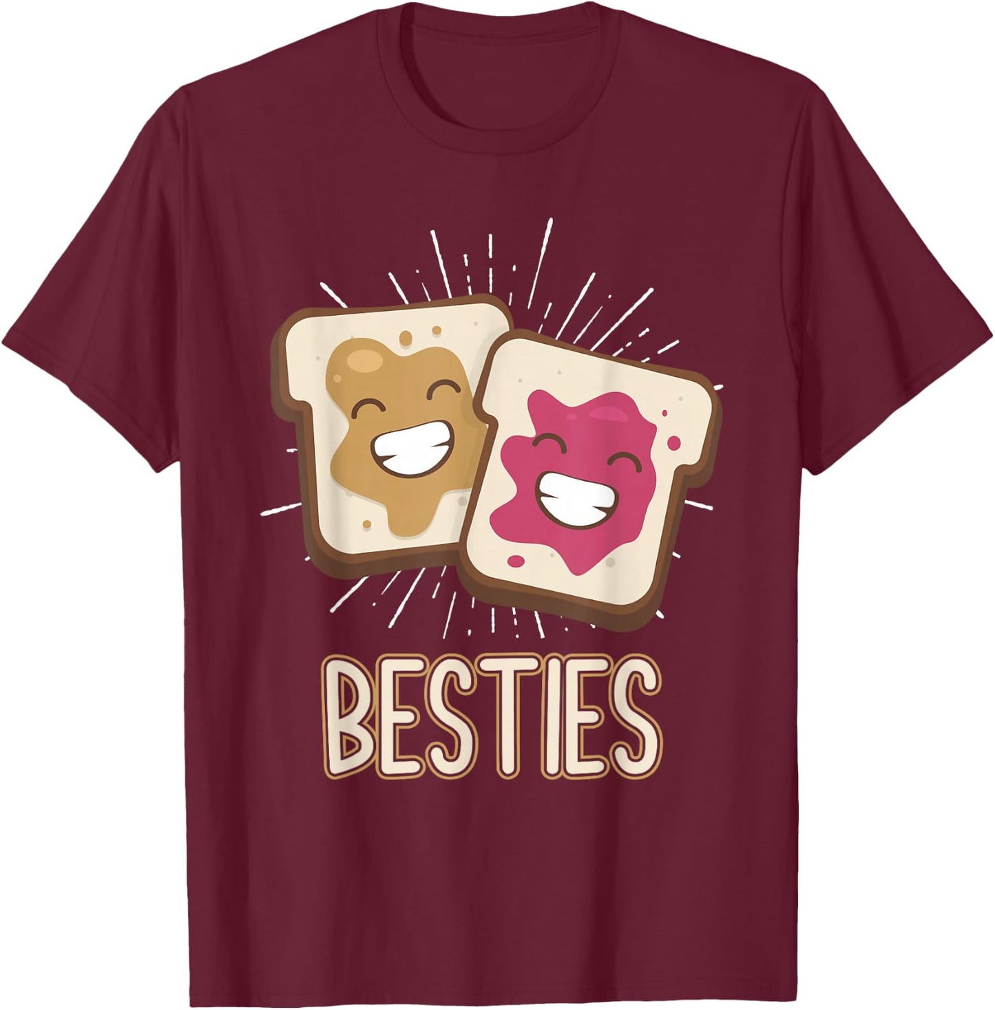 Peanut Butter and Jelly Best Friend Funny Matching Bestie T-Shirt - T-Shirt | Maroon