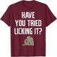 Licking It Rock Science Geology Pun Geologist Lapidary Gift T-Shirt - T-Shirt | Maroon