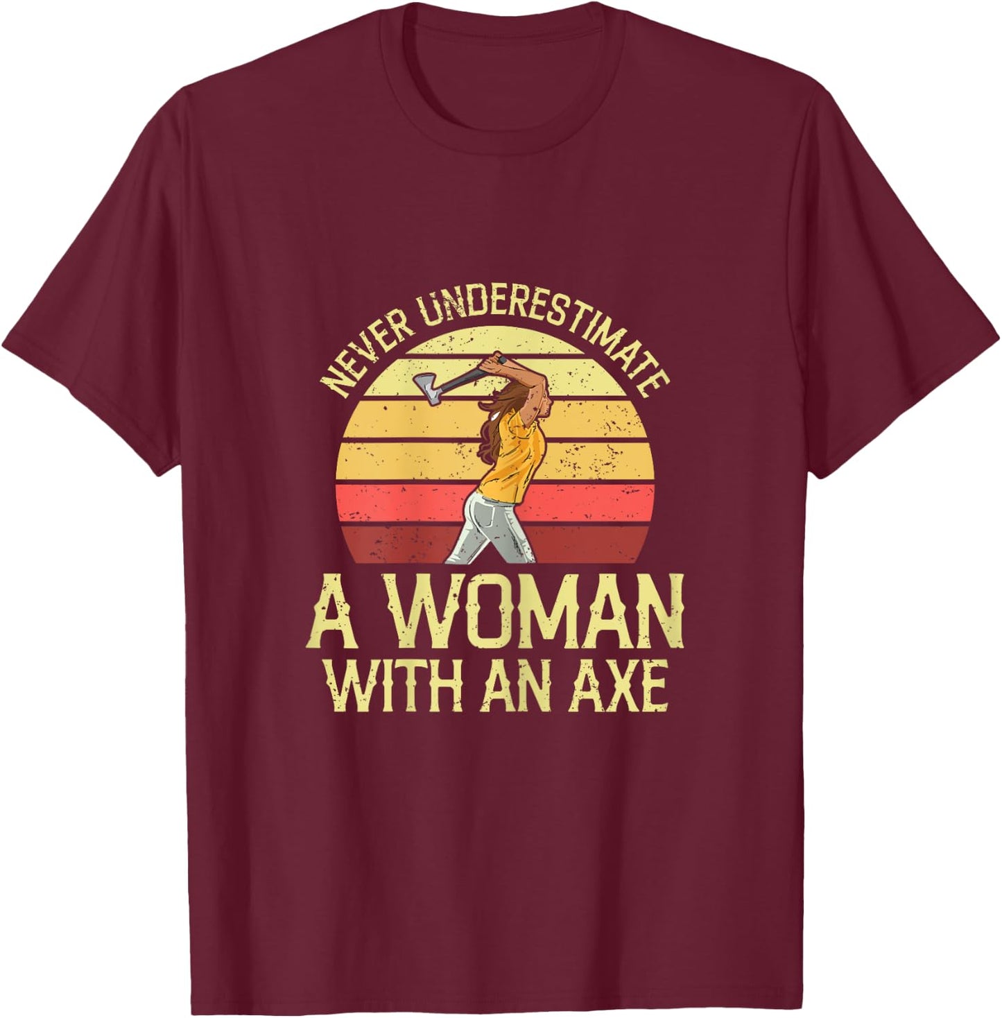 Axe throwing Quote for your Axe throwing Wife T-Shirt - T-Shirt | Maroon