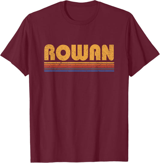 Rowan Retro Style Vintage T-Shirt - T-Shirt | Maroon