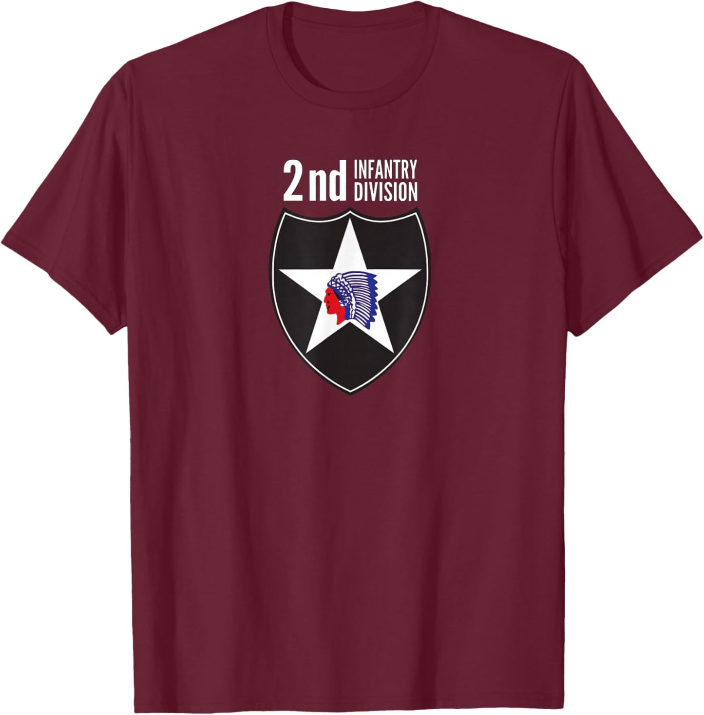 2nd Infantry Division United States Army South Korea Forces T-Shirt - T-Shirt | Maroon