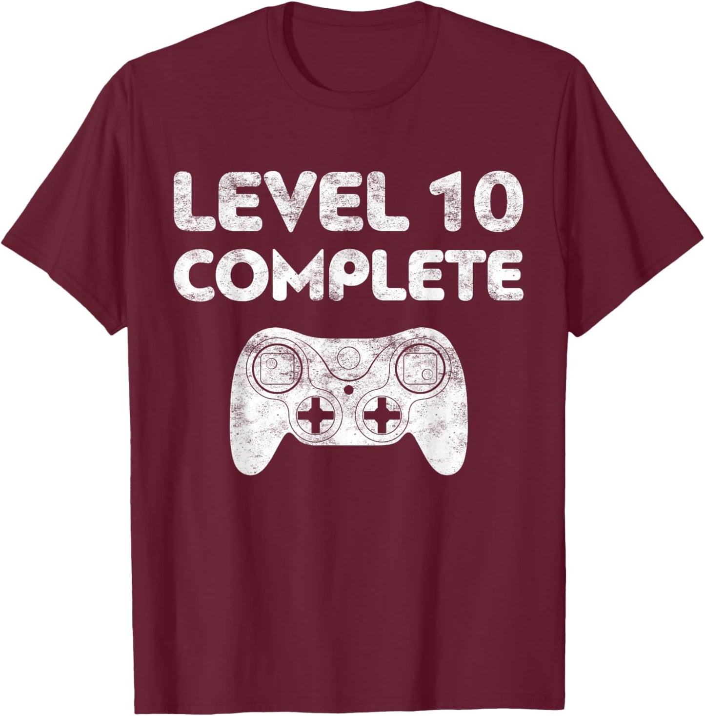 Level 10 Complete 10th Wedding Anniversary Shirt T-Shirt - T-Shirt | Maroon