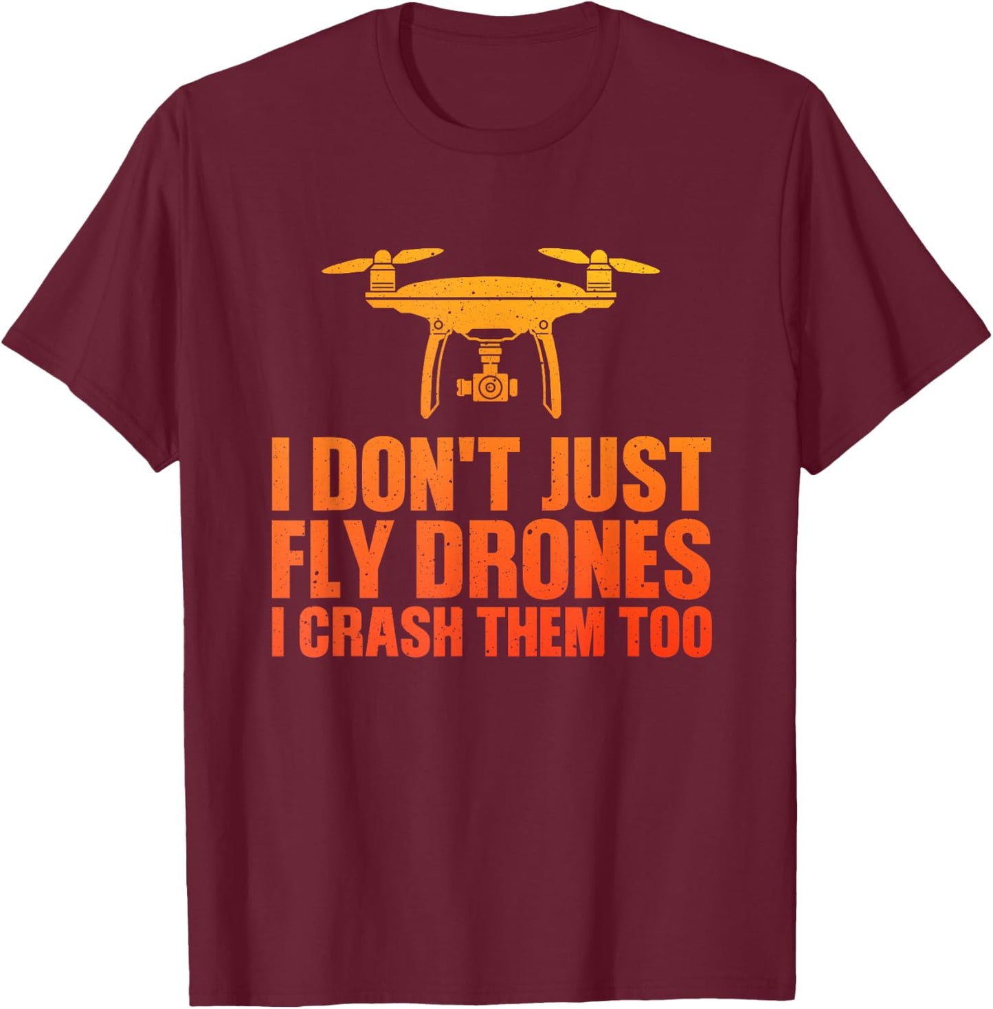 Funny Drone Art Women Boys Drone Racing Drone Pilot T-Shirt - T-Shirt | Maroon