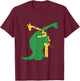 Giraffe Dinosaur Hug Love Dino Animals Safari Halloween Gift T-Shirt - T-Shirt | Maroon