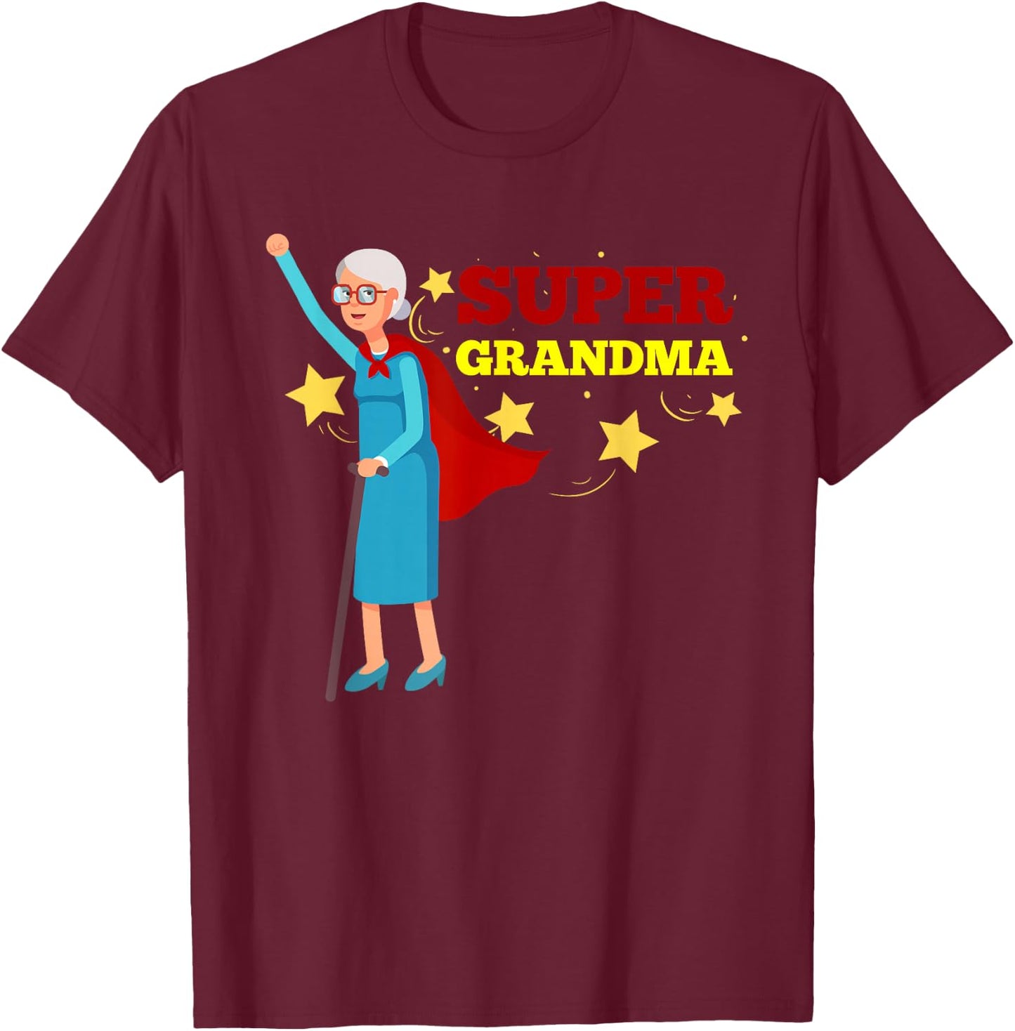 Funny Super Grandma Classic Funny Mother's Day T-Shirt - T-Shirt | Maroon