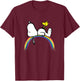 Peanuts - Snoopy Rainbow T-Shirt - T-Shirt | Maroon