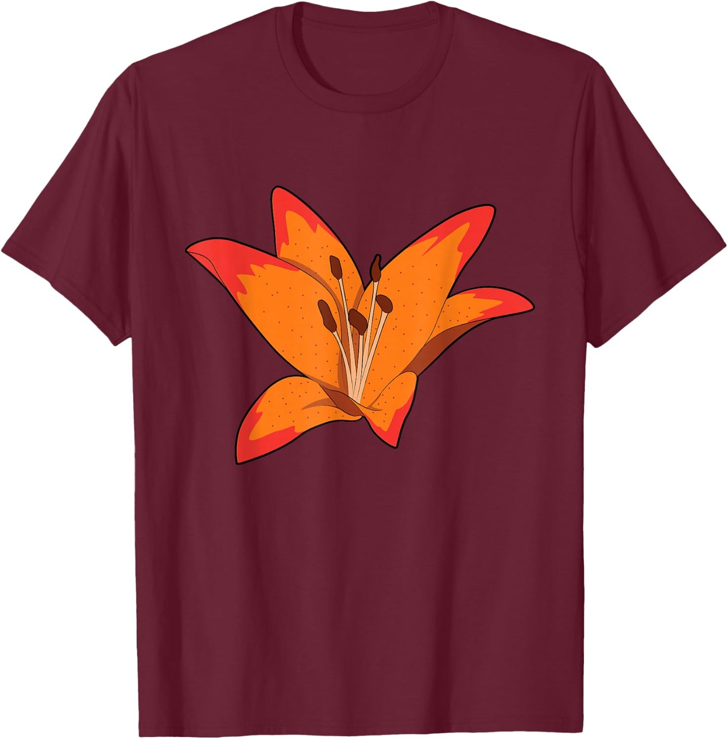 Tiger Lily T-Shirt - T-Shirt | Maroon