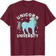 Blue Unicorn University White Stars T-Shirt - T-Shirt | Maroon