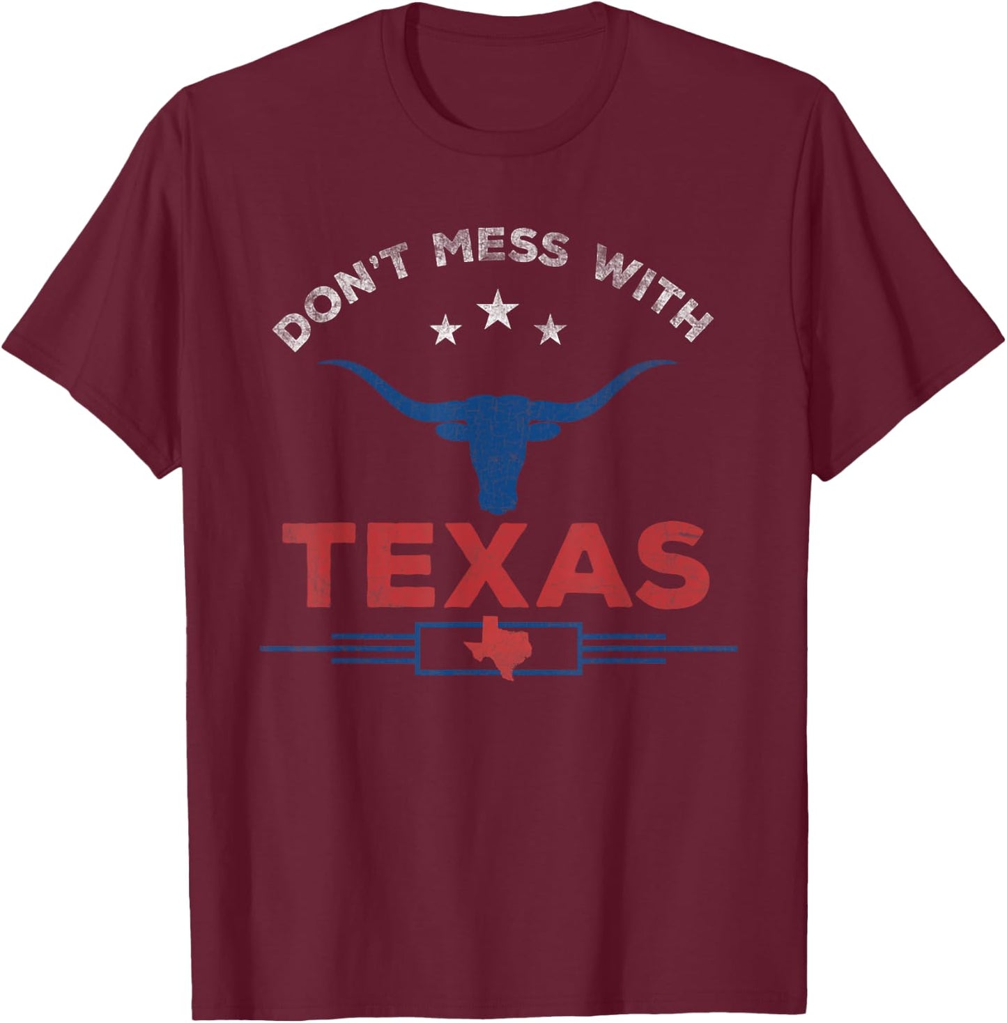 Don't get stuck with Vintage Texas Longhorn Funny Vintage T-Shirt - T-Shirt | Maroon