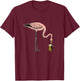 Flamingo Drinking Beers - Party Animal, Beer Lover Partying T-Shirt - T-Shirt | Maroon