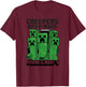 Minecraft Creepers Need Hugs March T-Shirt - T-Shirt | Maroon