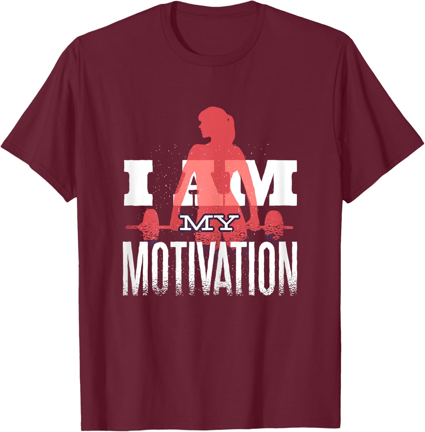I Am My Fitness Motivation Gym Workout Affirmation T-Shirt - T-Shirt | Maroon