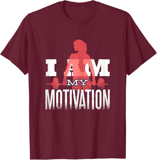 I Am My Fitness Motivation Gym Workout Affirmation T-Shirt - T-Shirt | Maroon