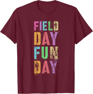 School FIELD DAY Is FUN DAY! Teacher I'm Just Here Spirit T-Shirt - T-Shirt | Maroon