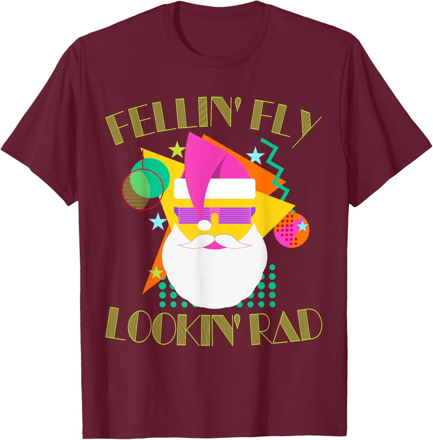 Rad 80s Christmas Vintage Eighties An 80s Costume T-Shirt - T-Shirt | Maroon