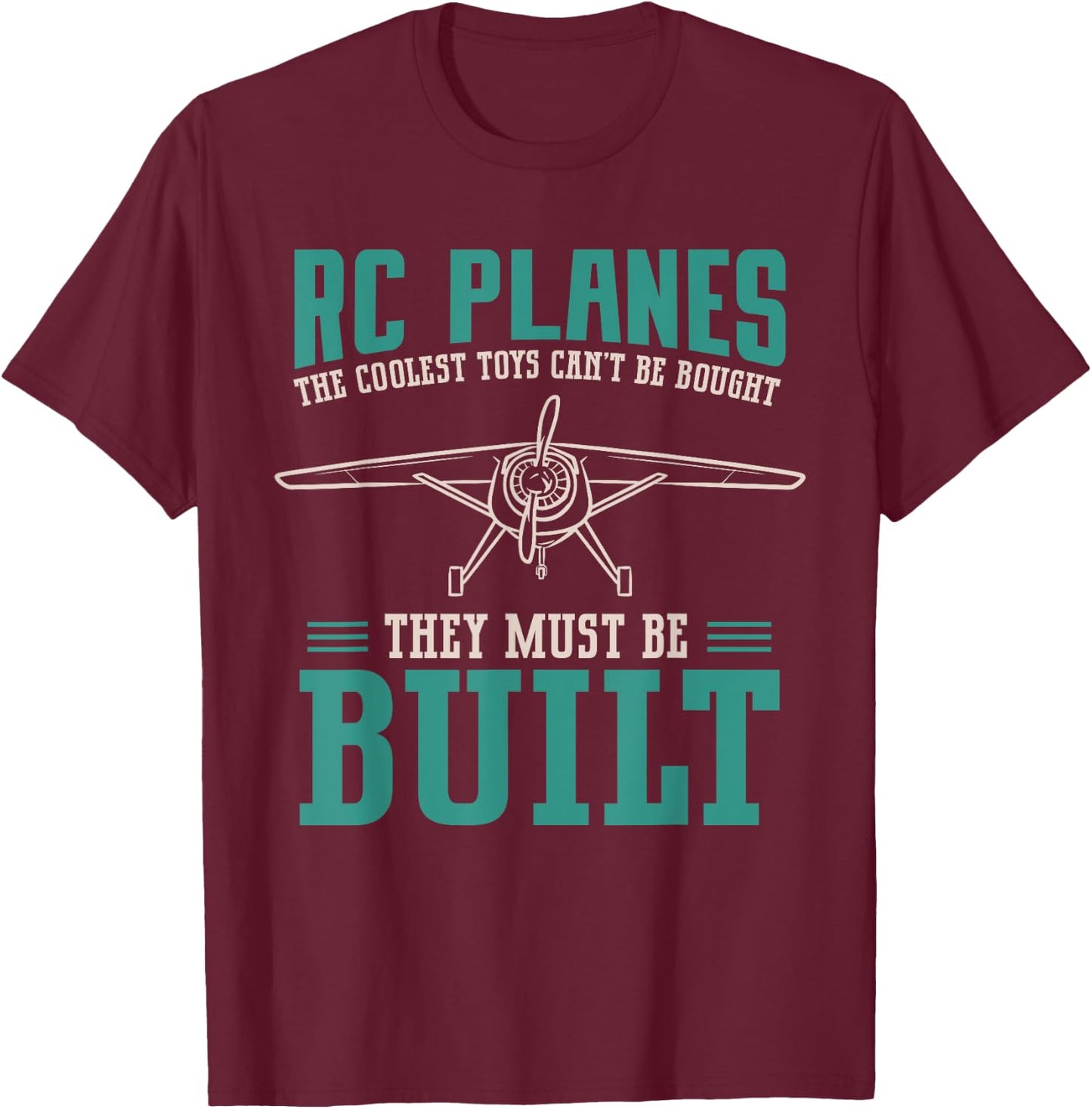 RC Plane Building Radio Controlled Airplane T-Shirt - T-Shirt | Maroon