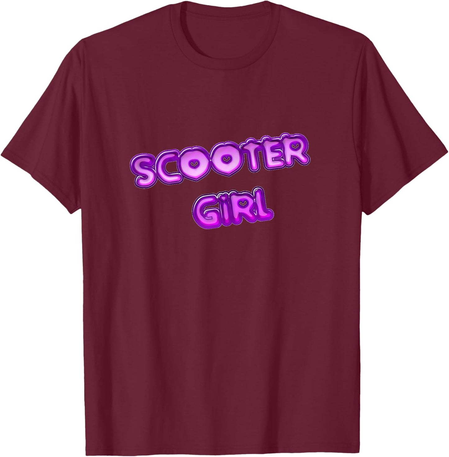Scooter Girl for the woman who scoots. Scooter Rider. T-Shirt - T-Shirt | Maroon
