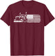 American flag truck driver Gift vintage 18 wheeler T-Shirt - T-Shirt | Maroon