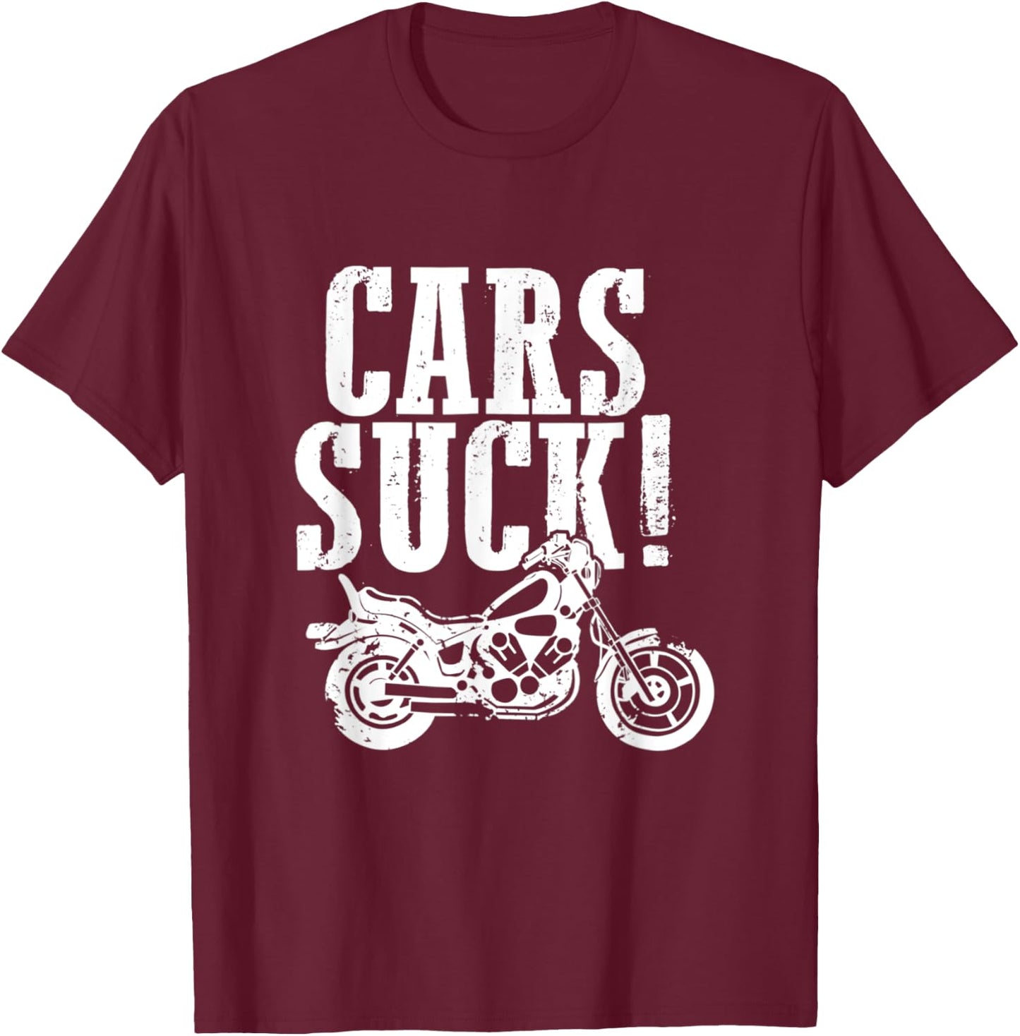 Cars Suck! Or Woman Biker T-Shirt - T-Shirt | Maroon