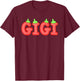 Gigi Strawberry Berry First Birthday Family Matching T-Shirt - T-Shirt | Maroon