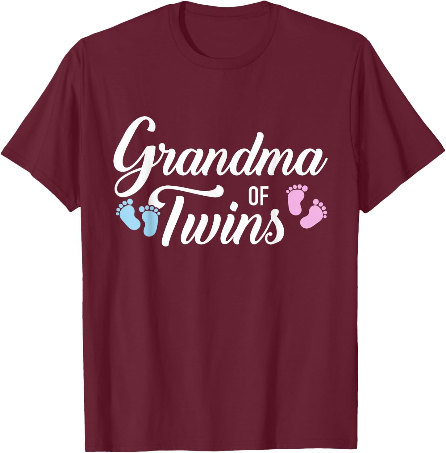 Grandma of Twins T-Shirt - T-Shirt | Maroon
