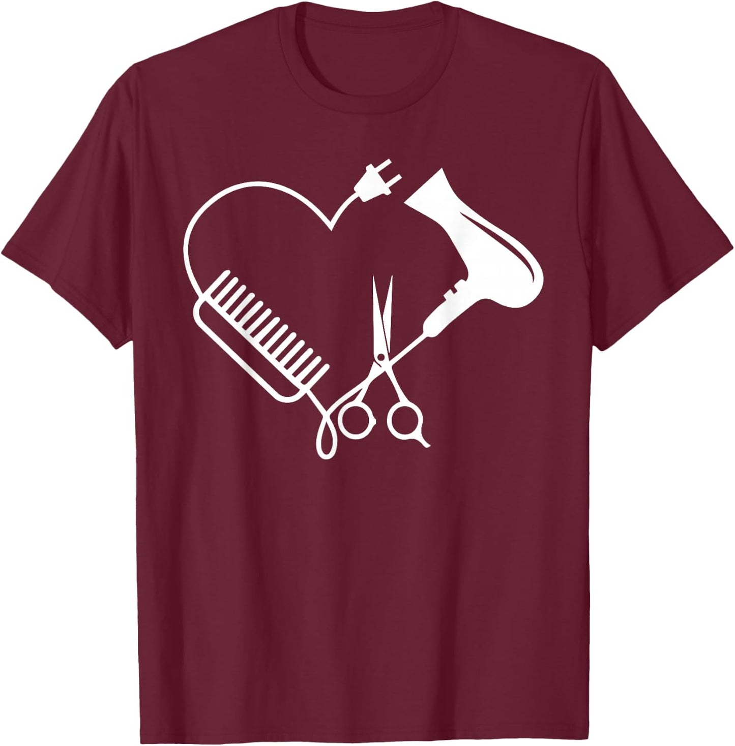 Hairdresser Hairdresser Salon Barber Hairstylist Hairdresser Gift T-Shirt - T-Shirt | Maroon