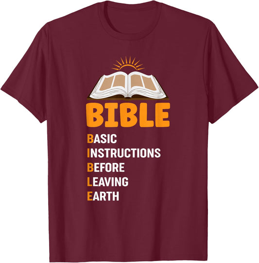 God Loving Funny Religious Bible T-Shirt - T-Shirt | Maroon