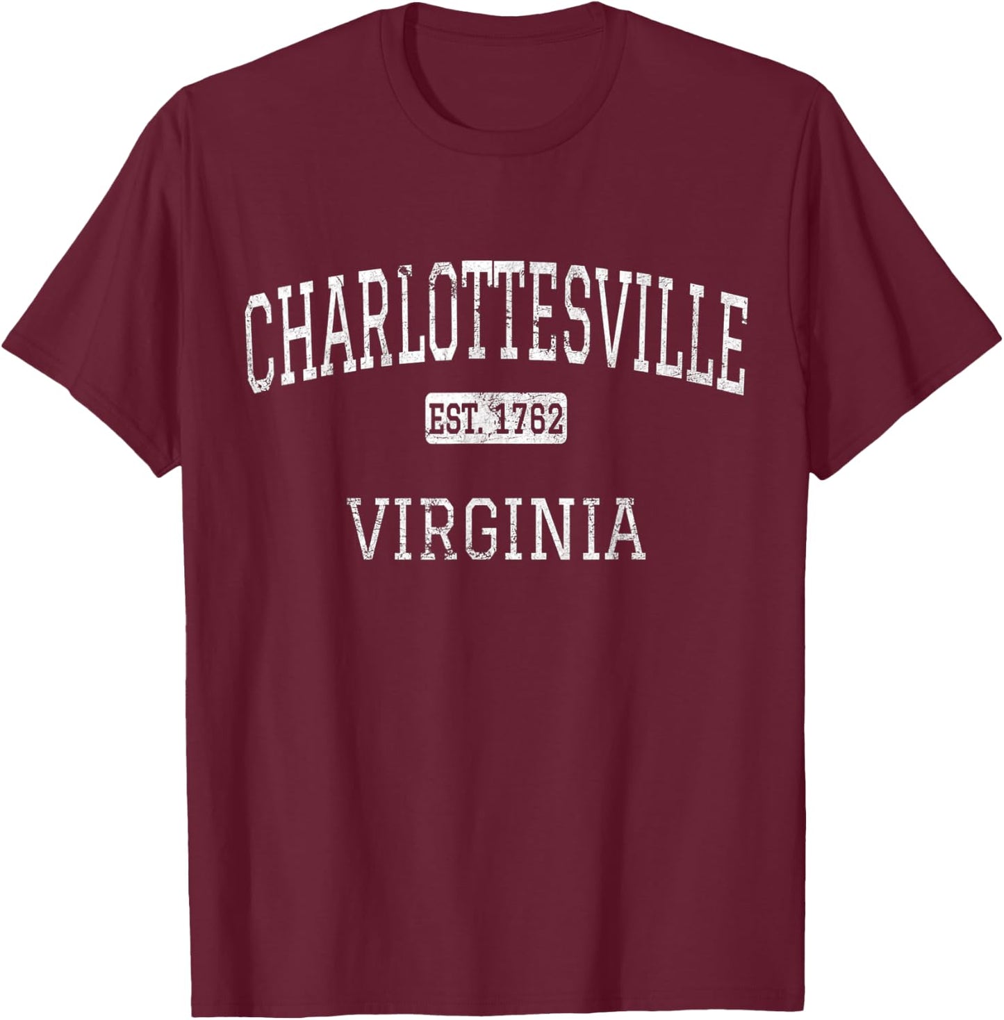 Charlottesville Virginia VA Vintage T-Shirt - T-Shirt | Maroon
