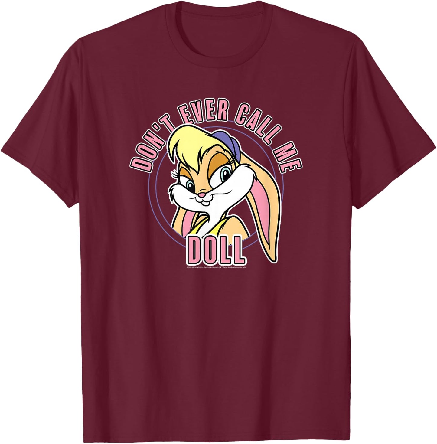 Space Jam Classic Lola Bunny Don't Ever Call Me Doll T-Shirt - T-Shirt | Maroon