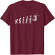 Volleyball Evolution Of Man Funny Vball Player Beach Team T-Shirt - T-Shirt | Maroon