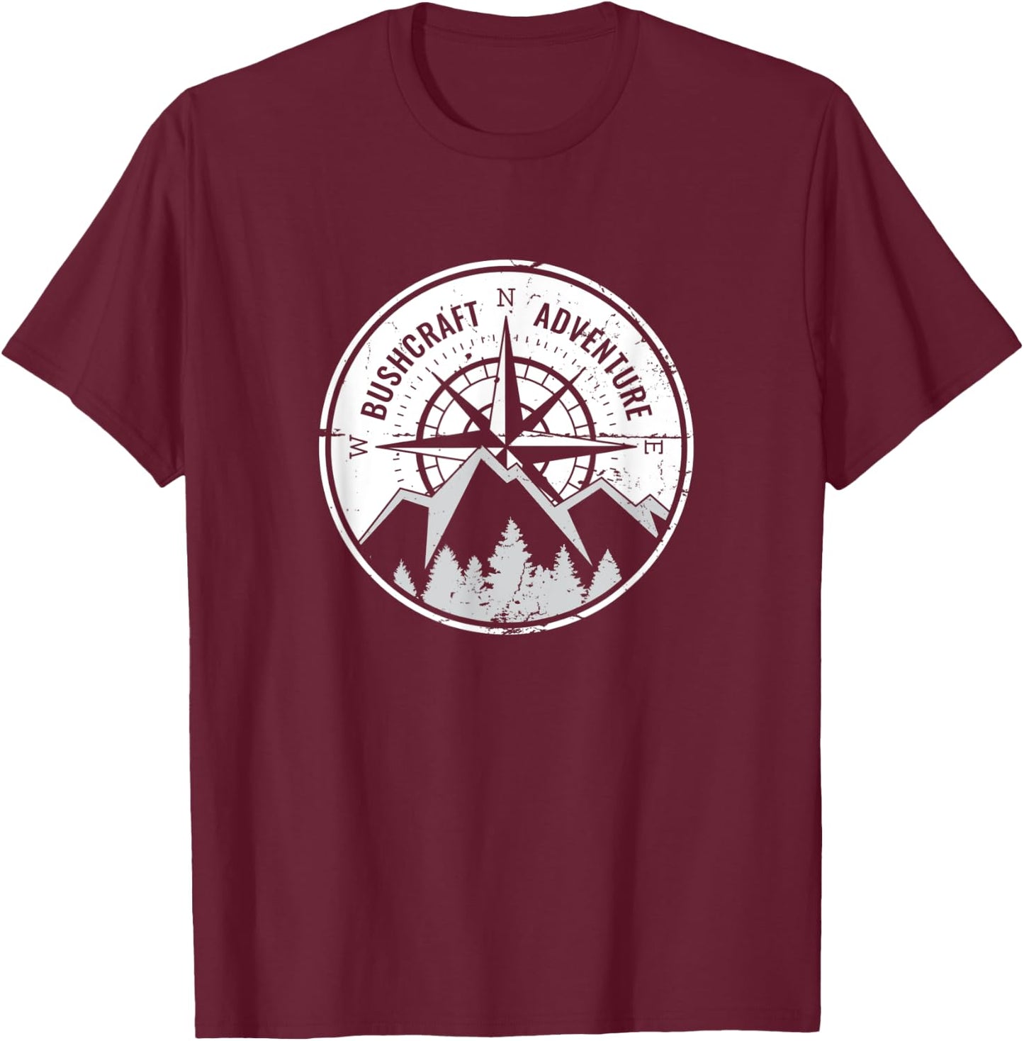 Bushcraft Adventure Outdoor Survival Bushcrafter T-Shirt - T-Shirt | Maroon