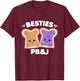 Peanut Butter Girls Besties Cute PB&J BFF White Text Kawaii T-Shirt - T-Shirt | Maroon