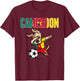 Dabbing Dog Cameroon Soccer Fans Jersey Cameroonian Football T-Shirt - T-Shirt | Maroon